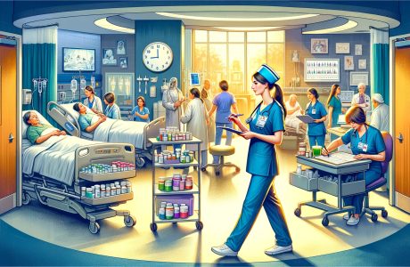 Lvn in a hospital setting showing the various activities of a day in the life of an lvn.