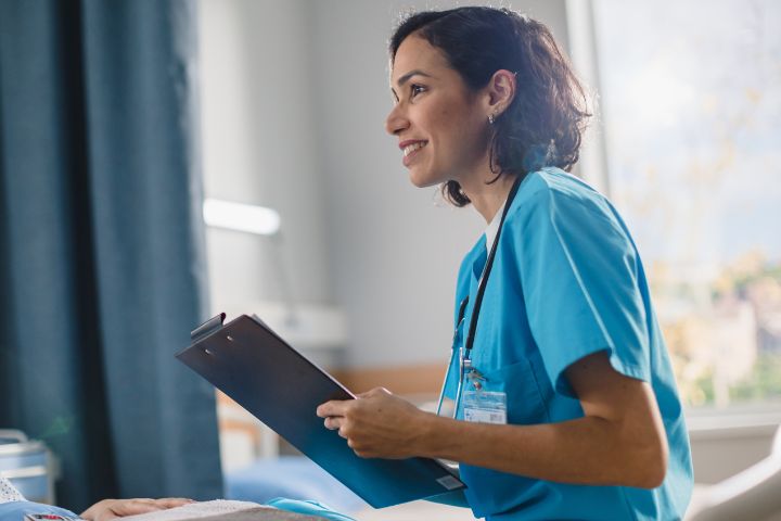 licensed vocational nurse doing her job