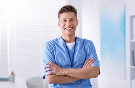 Medical Assistant with arms folded
