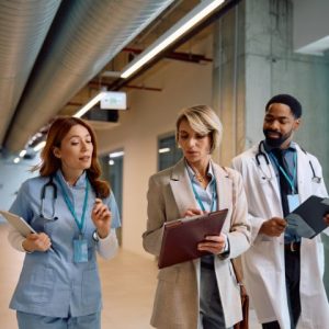 Healthcare Administrators in clinic.