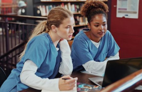 Healthcare professionals working
