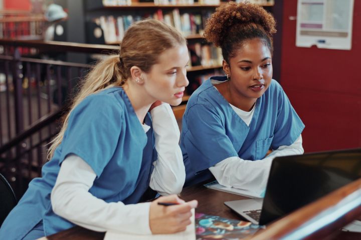 Healthcare professionals working